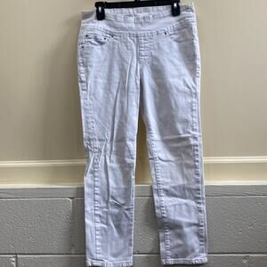 Jag 8 white slim fit jeans